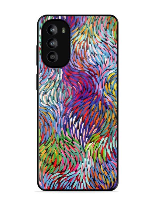 Vibrant Waves Glossy Soft Edge Case for Motorola Moto G52