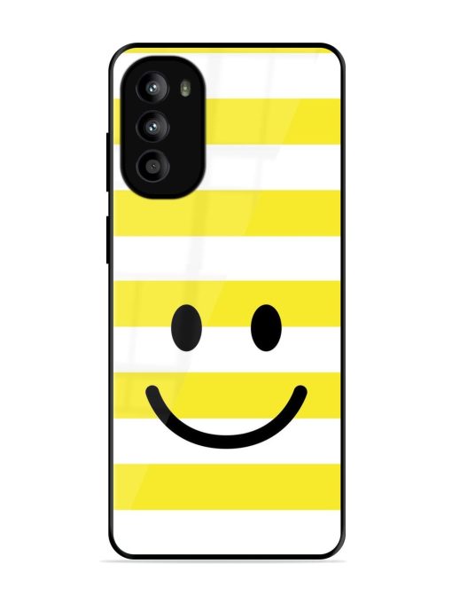 Smiling Stripes Glossy Soft Edge Case for Motorola Moto G52 Chachhi