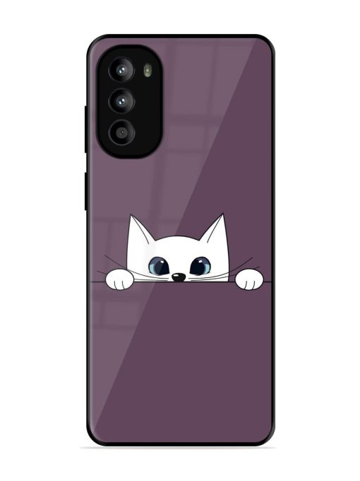 Peek-A-Boo Kitty Glossy Soft Edge Case for Motorola Moto G52 Chachhi