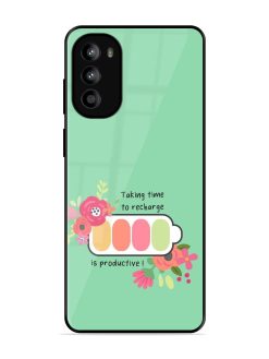 Recharge And Bloom Glossy Soft Edge Case for Motorola Moto G52