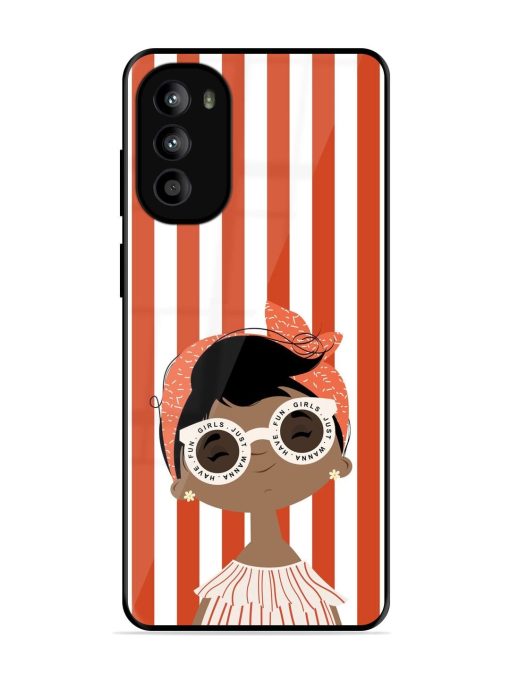 Girls Just Wanna Have Fun Glossy Soft Edge Case for Motorola Moto G52 Chachhi