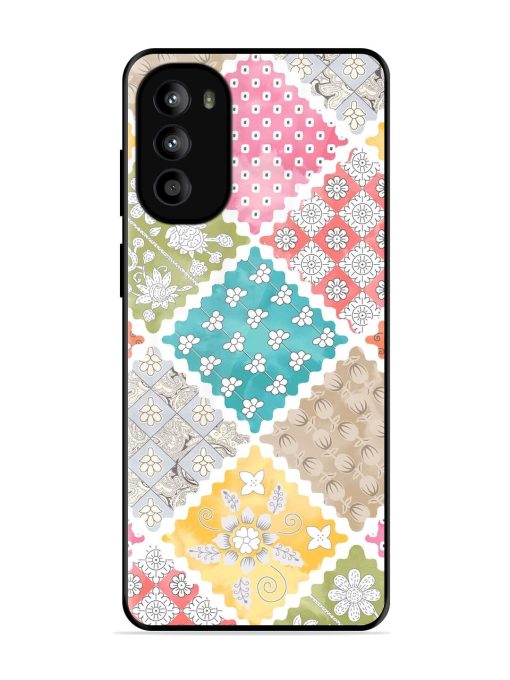 Patchwork Dreamscape Glossy Soft Edge Case for Motorola Moto G52