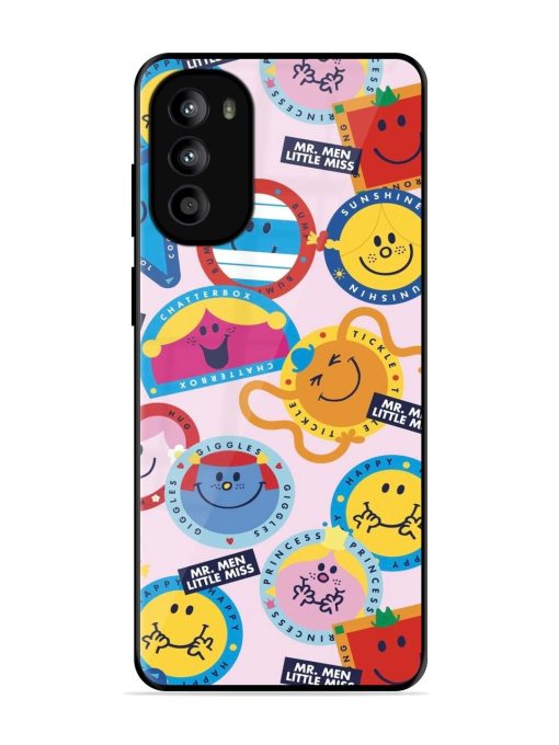 Whimsical Mr. Men & Little Miss Glossy Soft Edge Case for Motorola Moto G52 Chachhi