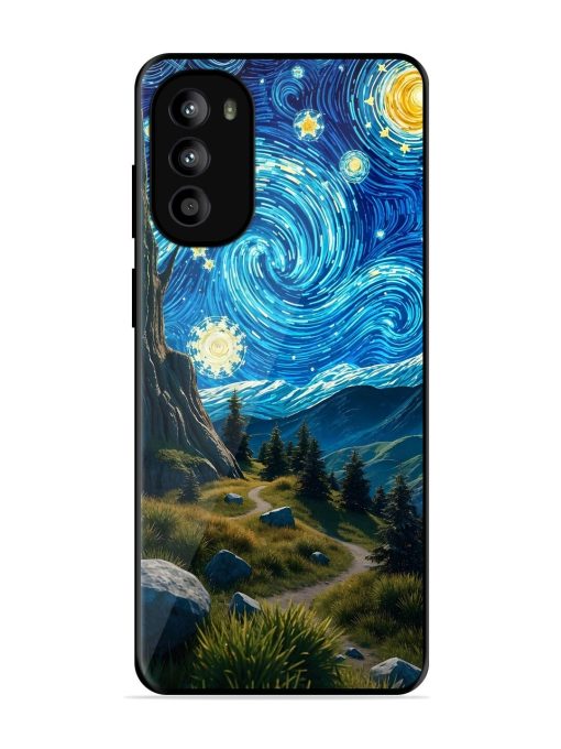 Starry Night In The Shire Glossy Soft Edge Case for Motorola Moto G52 Chachhi