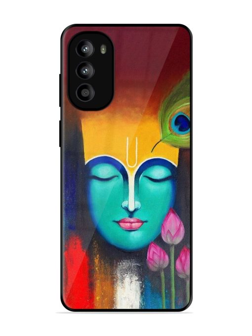 Divine Tranquility: The Face Of Krishna Glossy Soft Edge Case for Motorola Moto G52 Chachhi