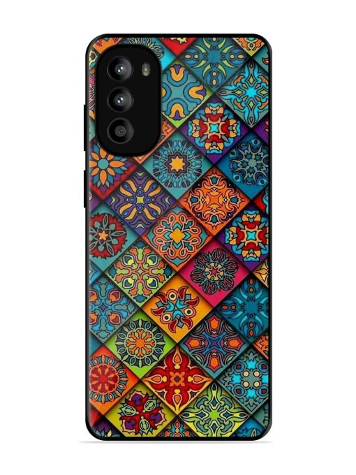 Patchwork Mandala Mosaic Glossy Soft Edge Case for Motorola Moto G52 Chachhi