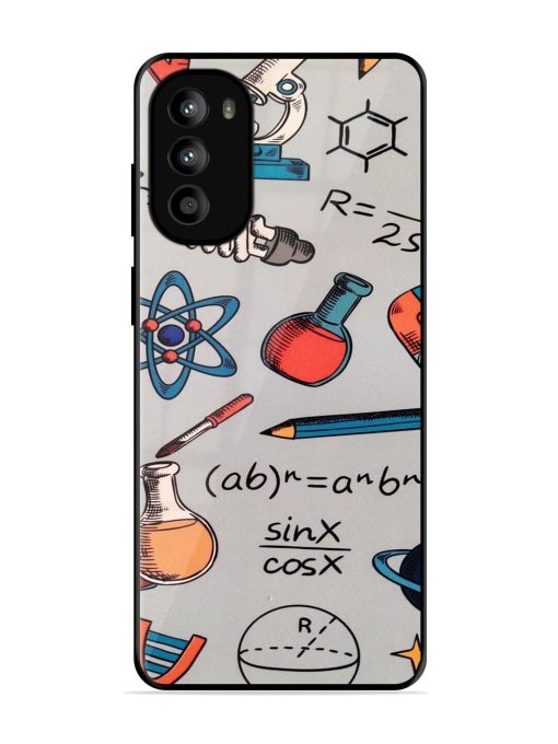 Science Doodle Delight Glossy Soft Edge Case for Motorola Moto G52 Chachhi