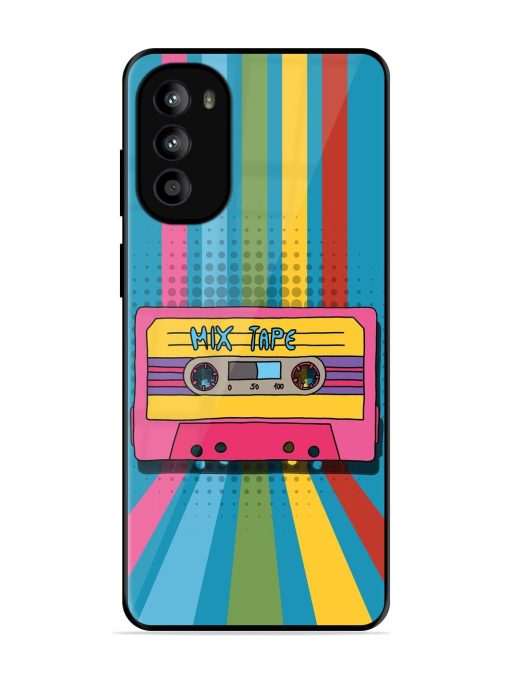 Retro Cassette Tapes Glossy Soft Edge Case for Motorola Moto G52