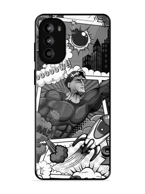 Comic Book Chaos Glossy Soft Edge Case for Motorola Moto G52 Chachhi