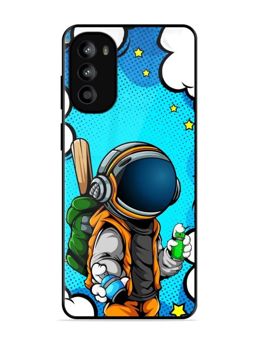 Space Graffiti Artist Glossy Soft Edge Case for Motorola Moto G52