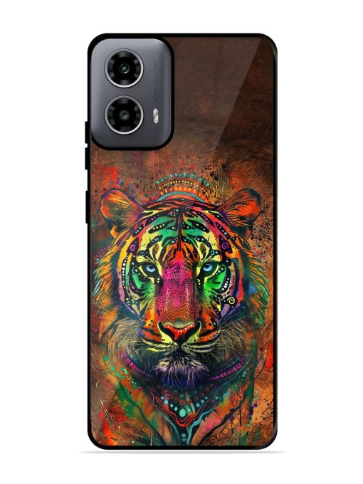 Cosmic Tiger Glossy Soft Edge Case for Motorola Moto G54 (5G) Chachhi