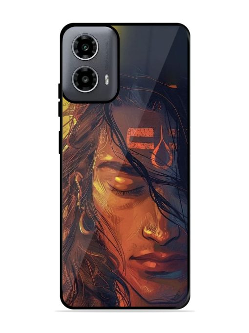 Tranquil Shiva Glossy Soft Edge Case for Motorola Moto G54 (5G) Chachhi