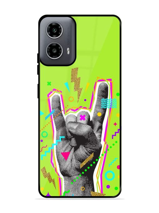 Neon Rock Glossy Soft Edge Case for Motorola Moto G54 (5G) Chachhi