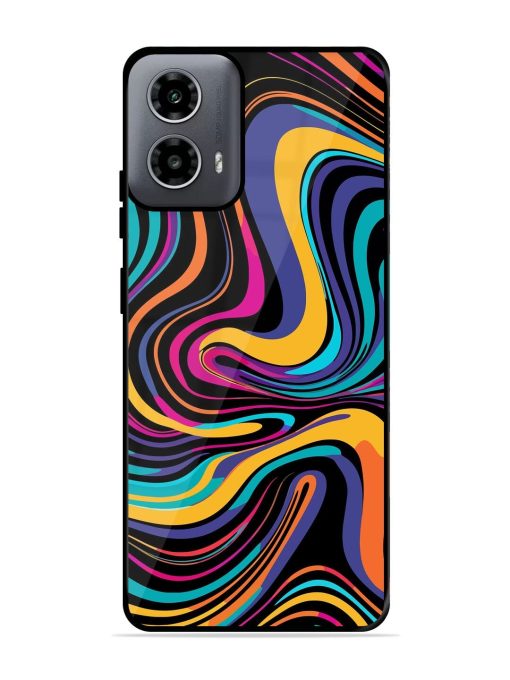 Psychedelic Swirl Glossy Soft Edge Case for Motorola Moto G54 (5G) Chachhi