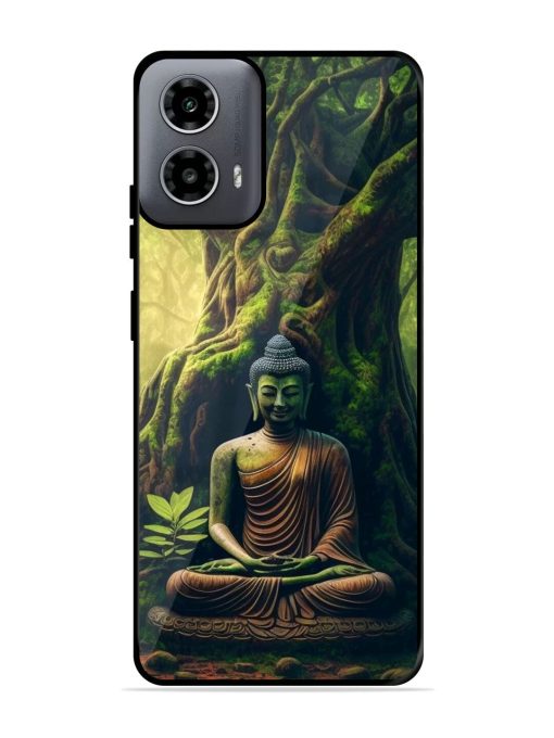 Green Buddha Art Glossy Soft Edge Case for Motorola Moto G54 (5G) Chachhi