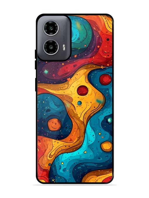 Cosmic Swirl Glossy Soft Edge Case for Motorola Moto G54 (5G) Chachhi