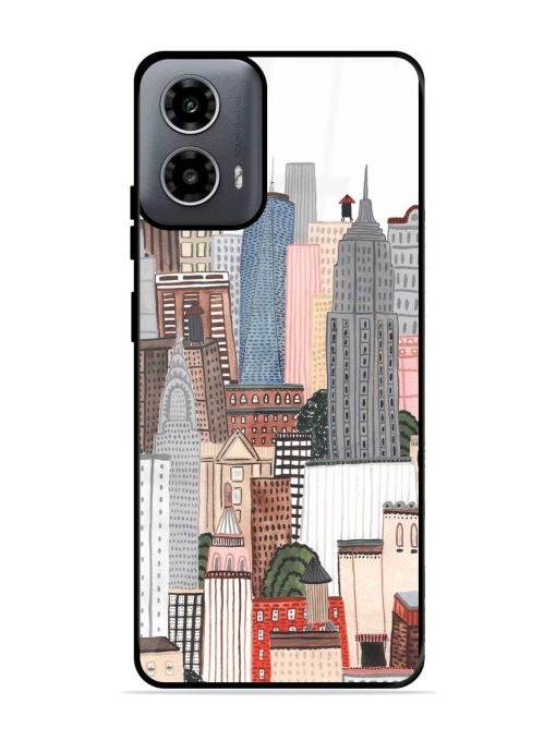 Cityscape Dreams Glossy Soft Edge Case for Motorola Moto G54 (5G) Chachhi