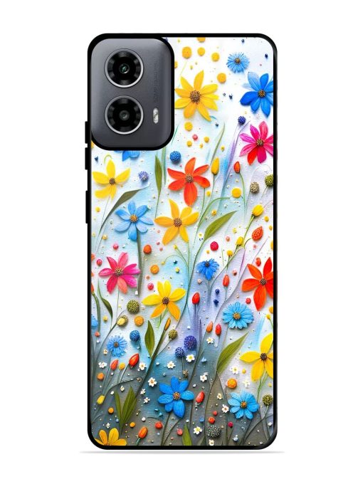 Vibrant Floral Glossy Soft Edge Case for Motorola Moto G54 (5G) Chachhi