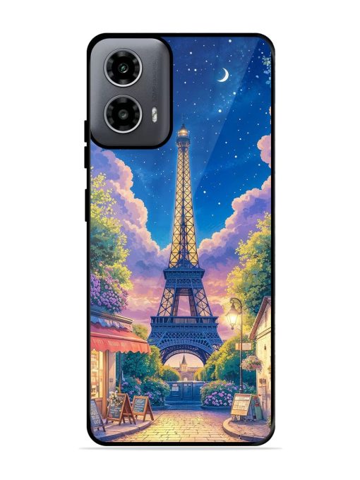 Twilight In Paris Glossy Soft Edge Case for Motorola Moto G54 (5G)