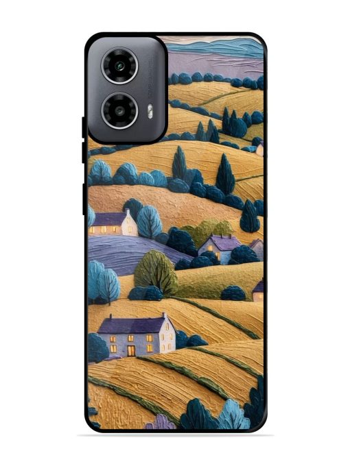 Rolling Hilltop Haven Glossy Soft Edge Case for Motorola Moto G54 (5G) Chachhi