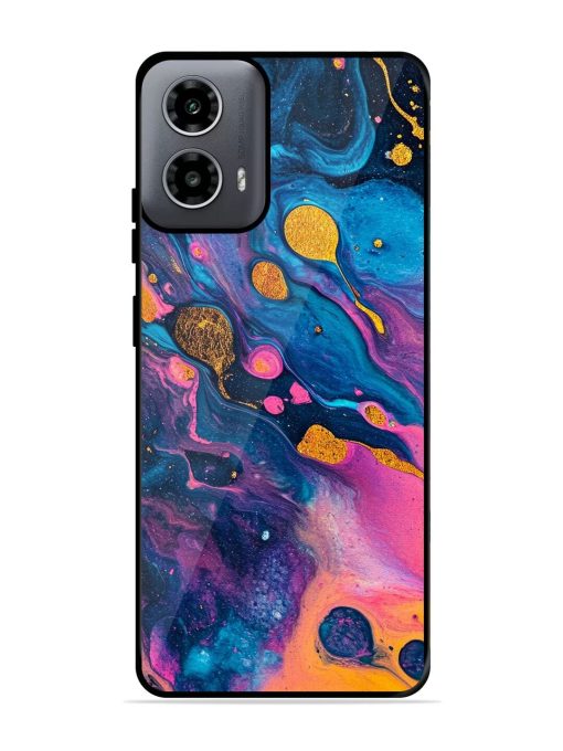 Cosmic Swirl Glossy Soft Edge Case for Motorola Moto G54 (5G) Chachhi