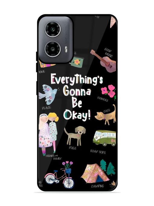 Everything'S Gonna Be Okay Glossy Soft Edge Case for Motorola Moto G54 (5G) Chachhi