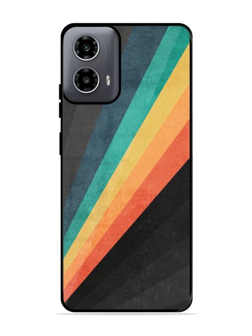 Retro Spectrum Glossy Soft Edge Case for Motorola Moto G54 (5G) Chachhi