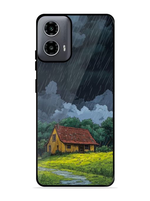 Rainy Day Retreat Glossy Soft Edge Case for Motorola Moto G54 (5G) Chachhi