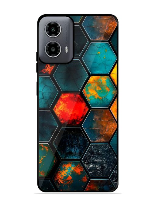 Hexagon Hive Glossy Soft Edge Case for Motorola Moto G54 (5G) Chachhi