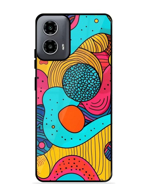 Psychedelic Patterns Glossy Soft Edge Case for Motorola Moto G54 (5G)