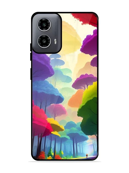 Rainbow Road Glossy Soft Edge Case for Motorola Moto G54 (5G) Chachhi