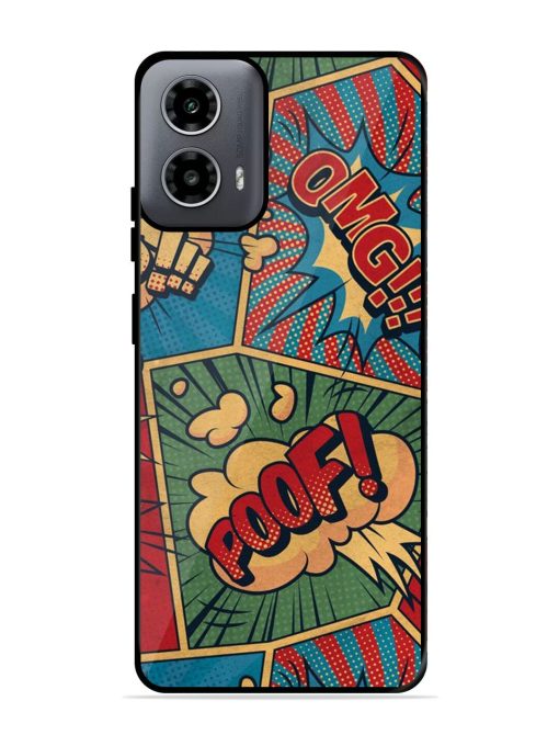 Comic Book Chaos Glossy Soft Edge Case for Motorola Moto G54 (5G) Chachhi