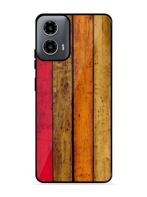 Colorful Woodgrain Glossy Soft Edge Case for Motorola Moto G54 (5G) Chachhi