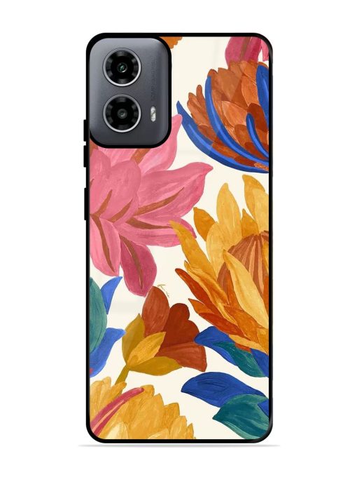 Blooming Tapestry Glossy Soft Edge Case for Motorola Moto G54 (5G) Chachhi