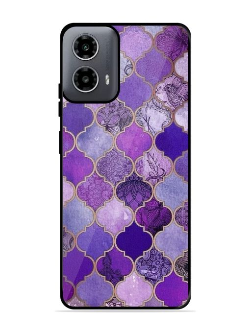 Purple Mosaic Magic Glossy Soft Edge Case for Motorola Moto G54 (5G) Chachhi