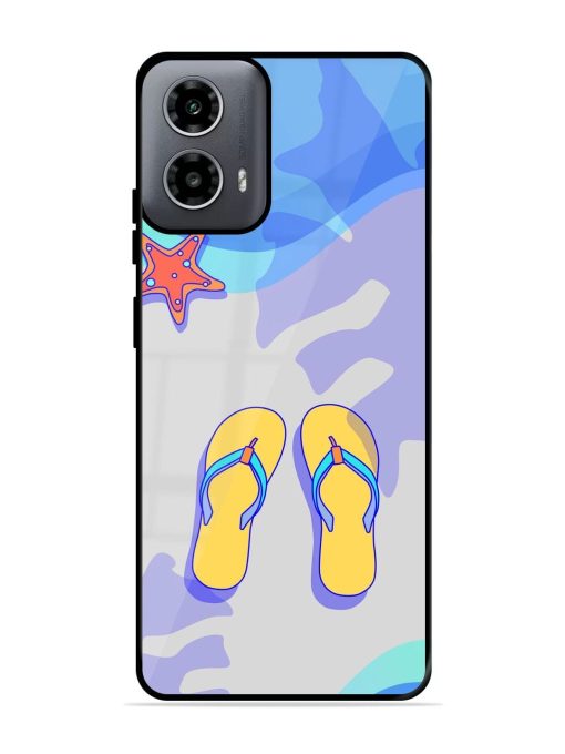 Sandy Toes And Salty Seas Glossy Soft Edge Case for Motorola Moto G54 (5G)