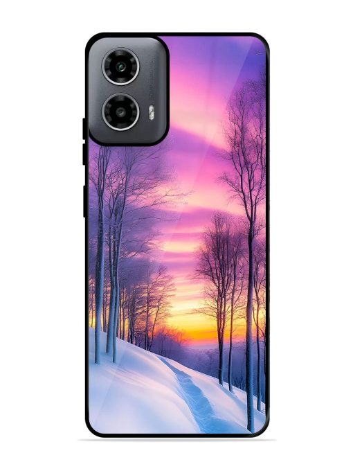 Winter'S Purple Haze Glossy Soft Edge Case for Motorola Moto G54 (5G) Chachhi