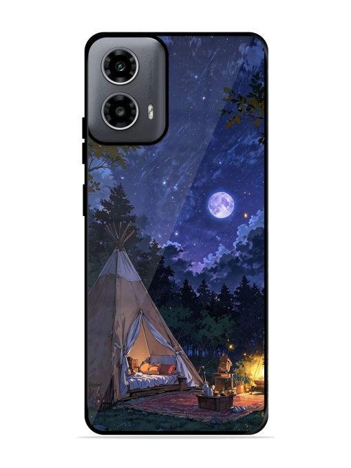 Moonlight Camping Glossy Soft Edge Case for Motorola Moto G54 (5G) Chachhi