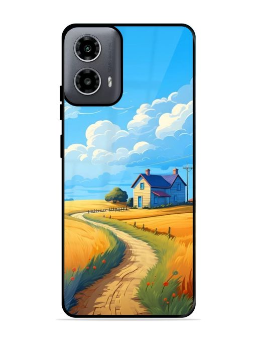 Countryside Cottage Glossy Soft Edge Case for Motorola Moto G54 (5G) Chachhi