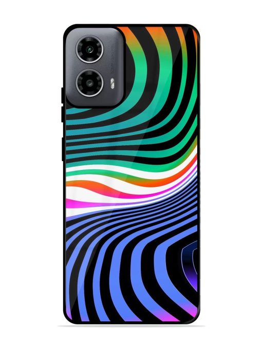 Psychedelic Waves Glossy Soft Edge Case for Motorola Moto G54 (5G)