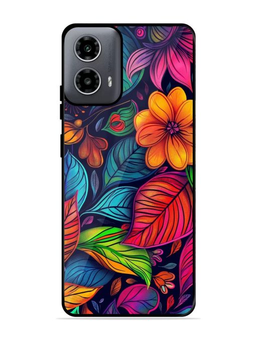 Rainbow Of Blooms Glossy Soft Edge Case for Motorola Moto G54 (5G) Chachhi