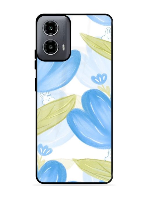 Bunny'S Blue Garden Glossy Soft Edge Case for Motorola Moto G54 (5G) Chachhi