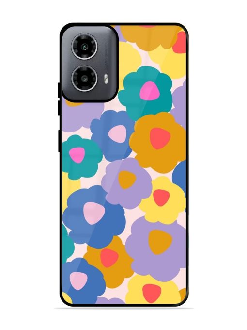 Flower Power Glossy Soft Edge Case for Motorola Moto G54 (5G) Chachhi