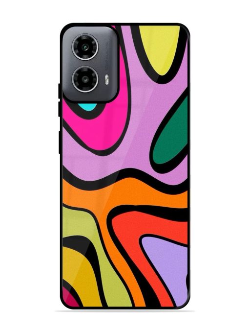 Groovy Swirls Glossy Soft Edge Case for Motorola Moto G54 (5G)