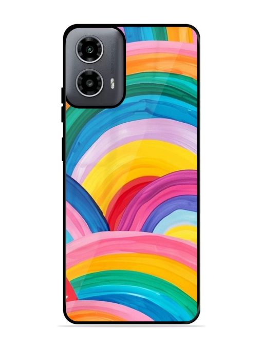 Rainbow Cascade Glossy Soft Edge Case for Motorola Moto G54 (5G) Chachhi