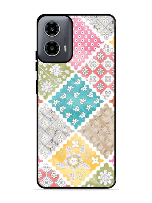 Patchwork Dreamscape Glossy Soft Edge Case for Motorola Moto G54 (5G) Chachhi