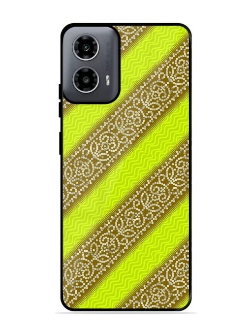 Golden Bandana Bliss Glossy Soft Edge Case for Motorola Moto G54 (5G) Chachhi