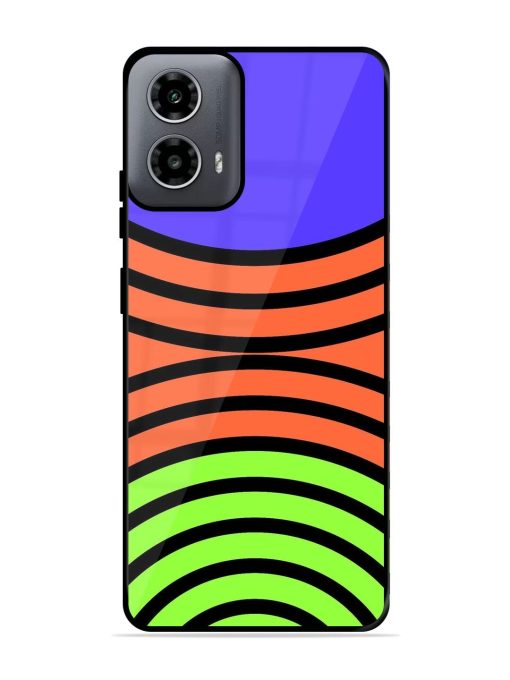 Psychedelic Stripe Symphony Glossy Soft Edge Case for Motorola Moto G54 (5G) Chachhi