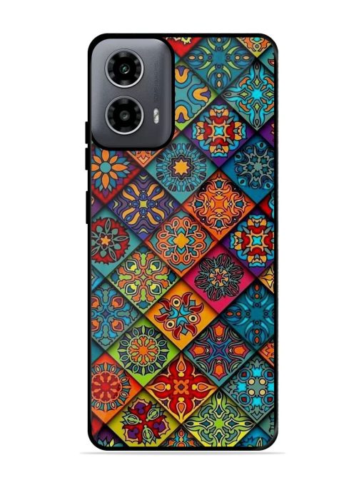 Patchwork Mandala Mosaic Glossy Soft Edge Case for Motorola Moto G54 (5G) Chachhi