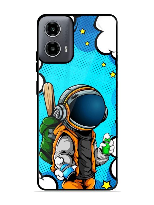 Space Graffiti Artist Glossy Soft Edge Case for Motorola Moto G54 (5G) Chachhi